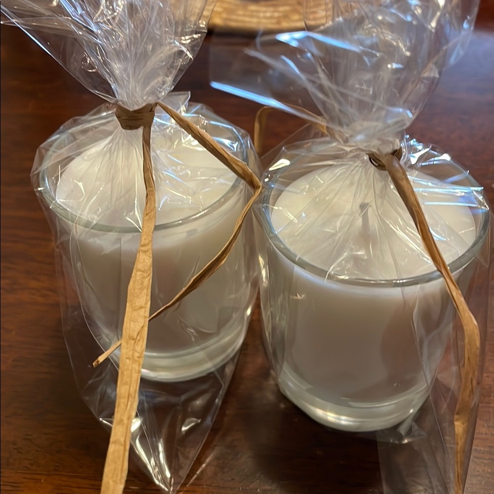 White Scented Candles Set Brandy Scented 🥃